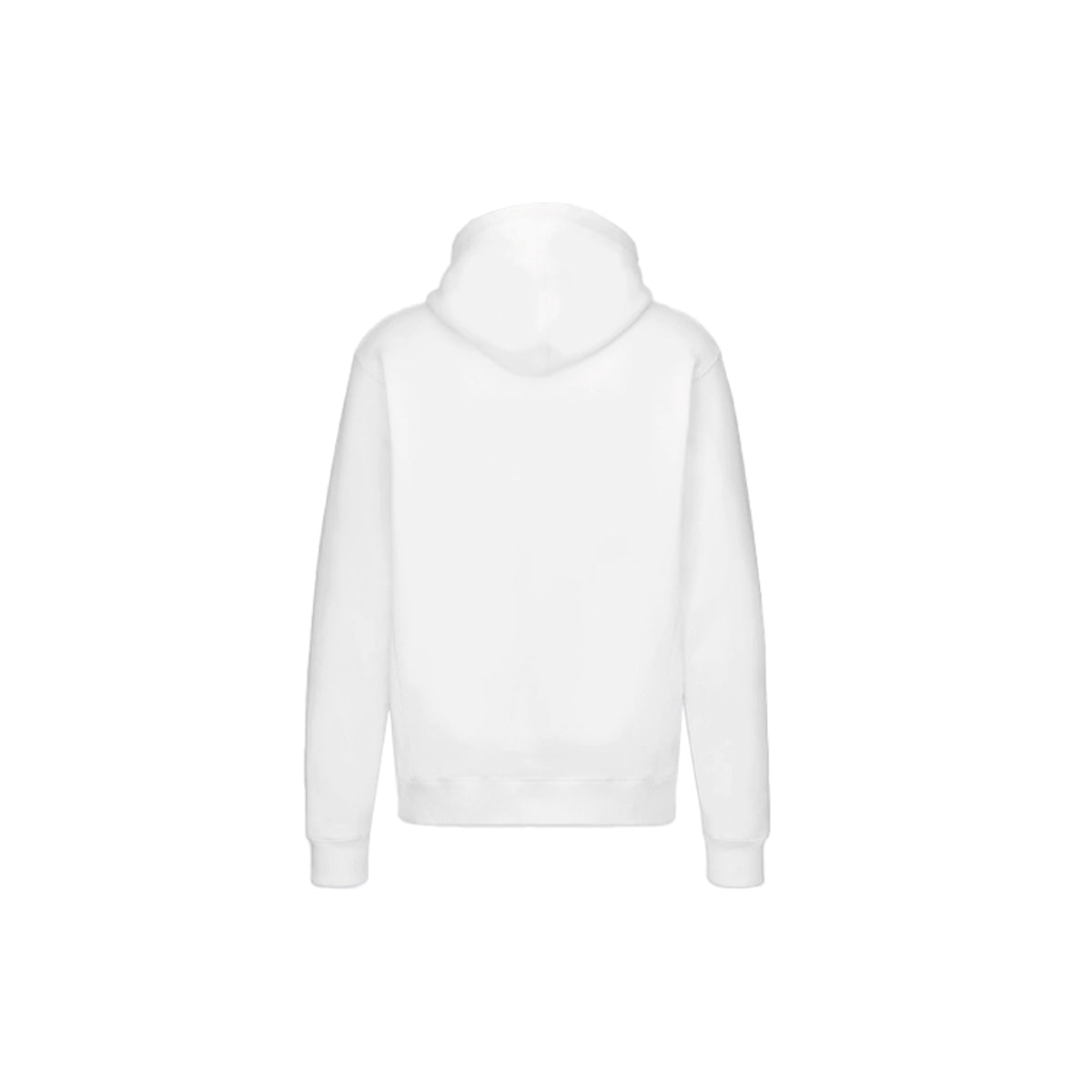 Dior Letter Logo Embroidered Hooded Relaxed-Fit Hoodie White back view