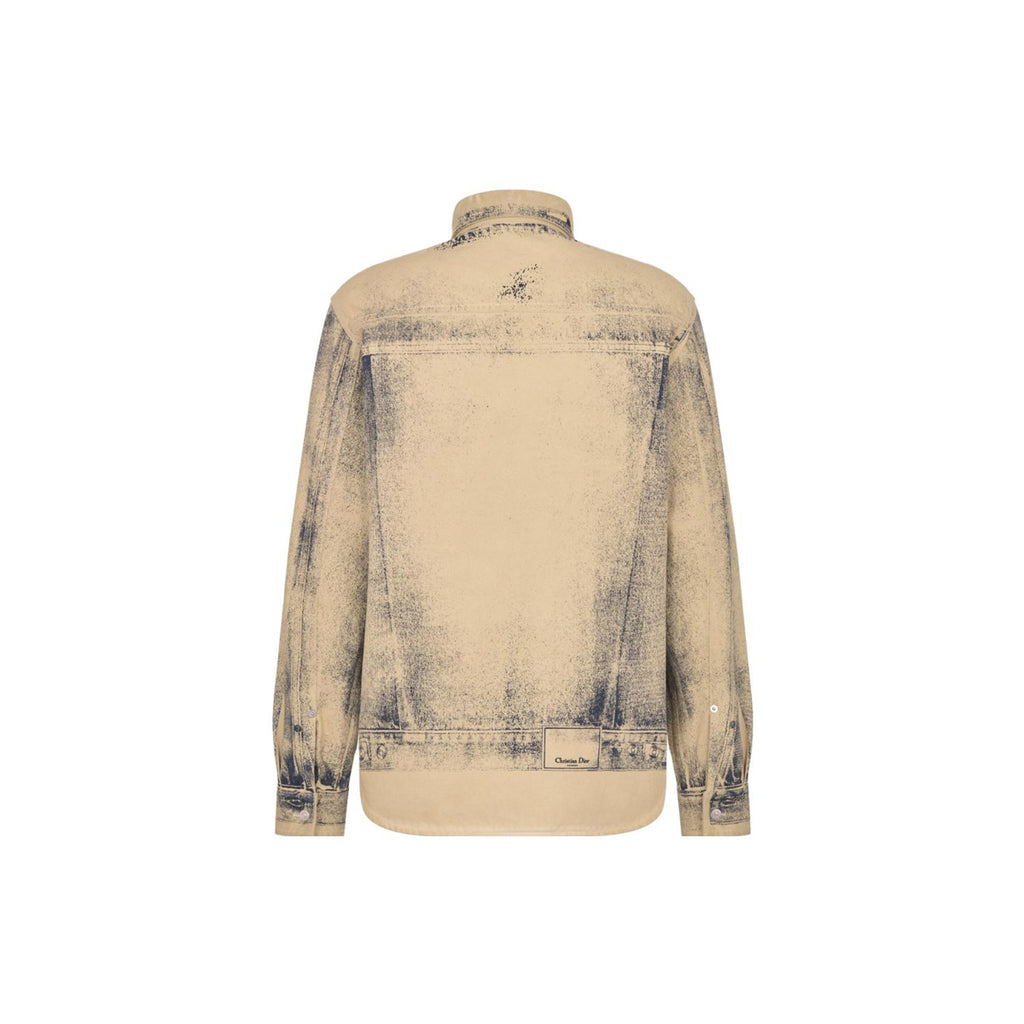 Dior FW23 Trompe-l’Œil Denim-Print Shirt