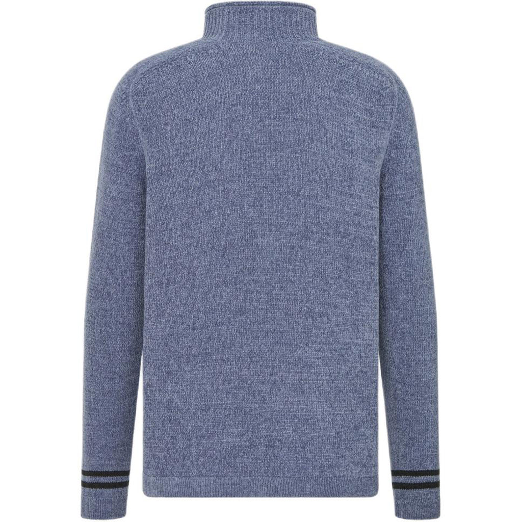 Dior FW24 Stone Island Collaboration Logo Letter Logo Embroidered Knit Sweater Purple back view