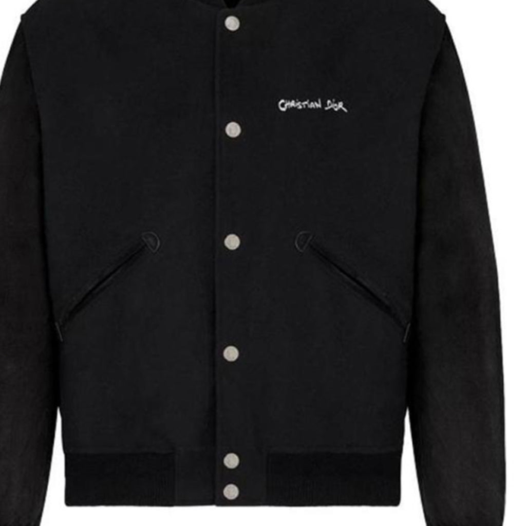 Dior Embroidered Jacket Black back view