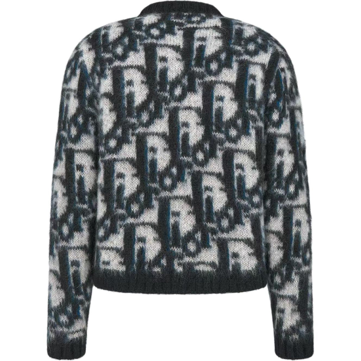 Dior Crew-Neck Knit Sweater Blue back view
