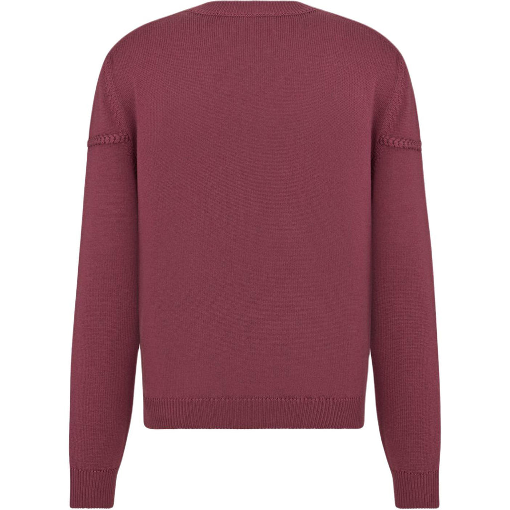 Dior SS26 Embroidered Crew-Neck Knit Sweater back view