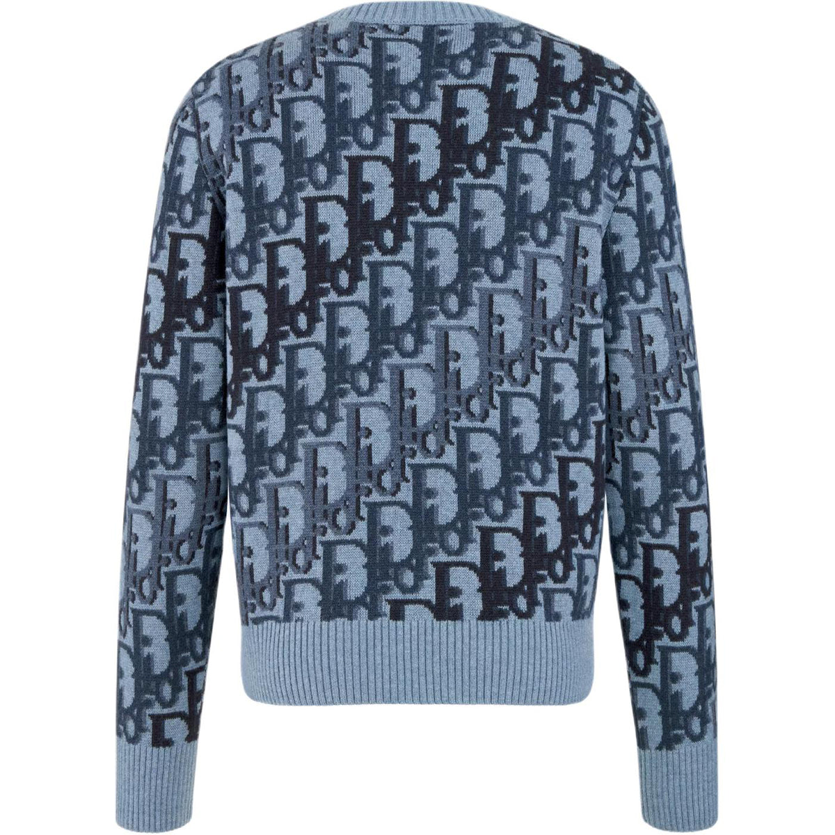 Dior SS26 Oblique Print Crew-Neck Knit Sweater back view