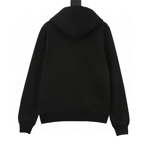 Dior CD Embroidered Pullover Hoodie white background back view