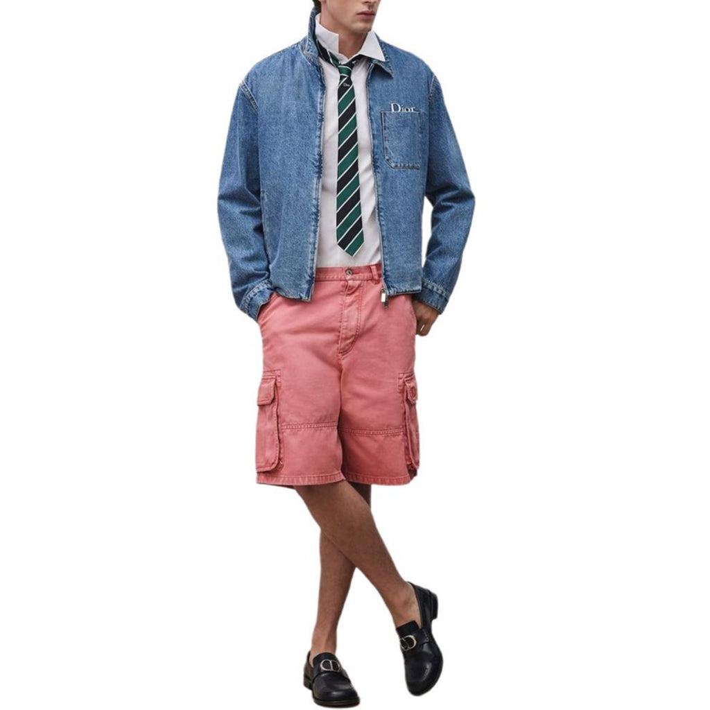 Dior SS26 Embroidered Cotton Twill Zip-Up Jacket
