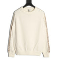 Dior Oblique sleeve crewneck sweater beige front