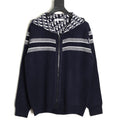 Dior CD Oblique reversible stripe zip hoodie navy front
