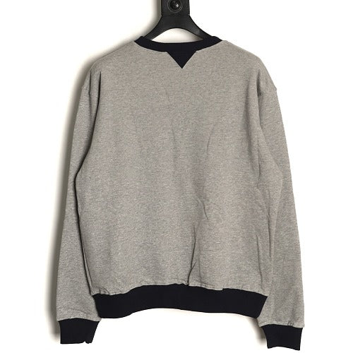 Dior Contrast Pocket Embroidered Sweatshirt white background back view