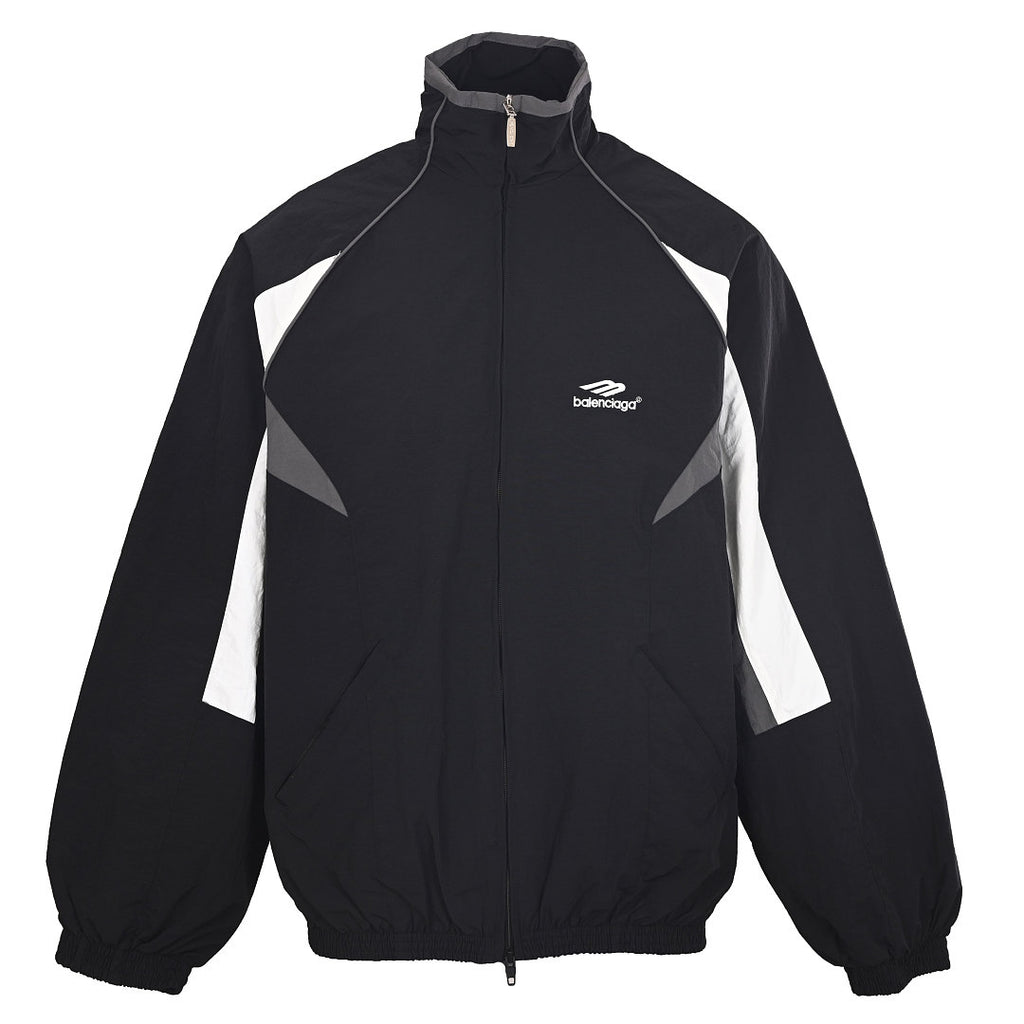 Balenciaga Logo Long-Sleeve Top - Black - front view