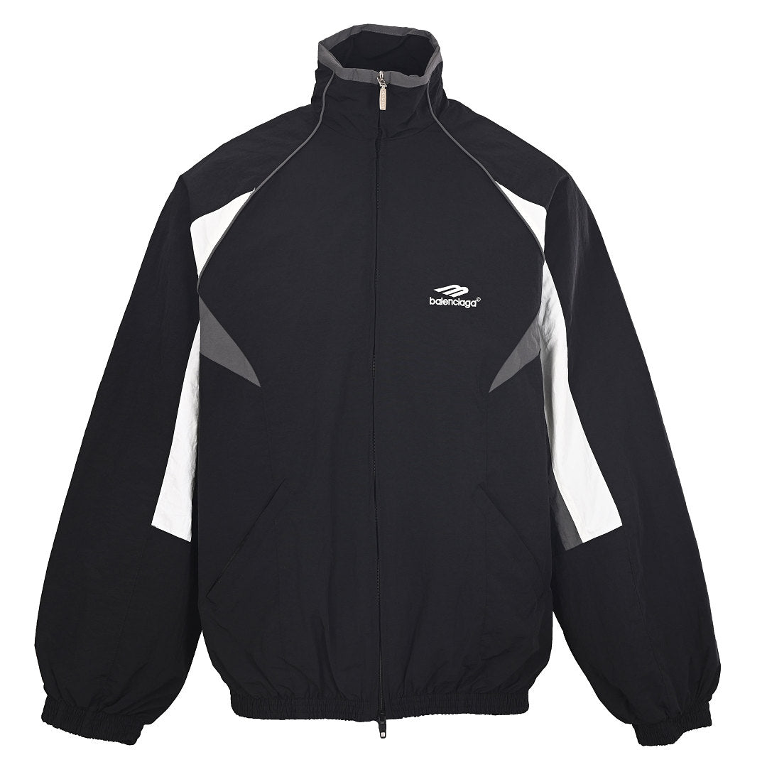 Balenciaga Logo Long-Sleeve Top - Black - front view