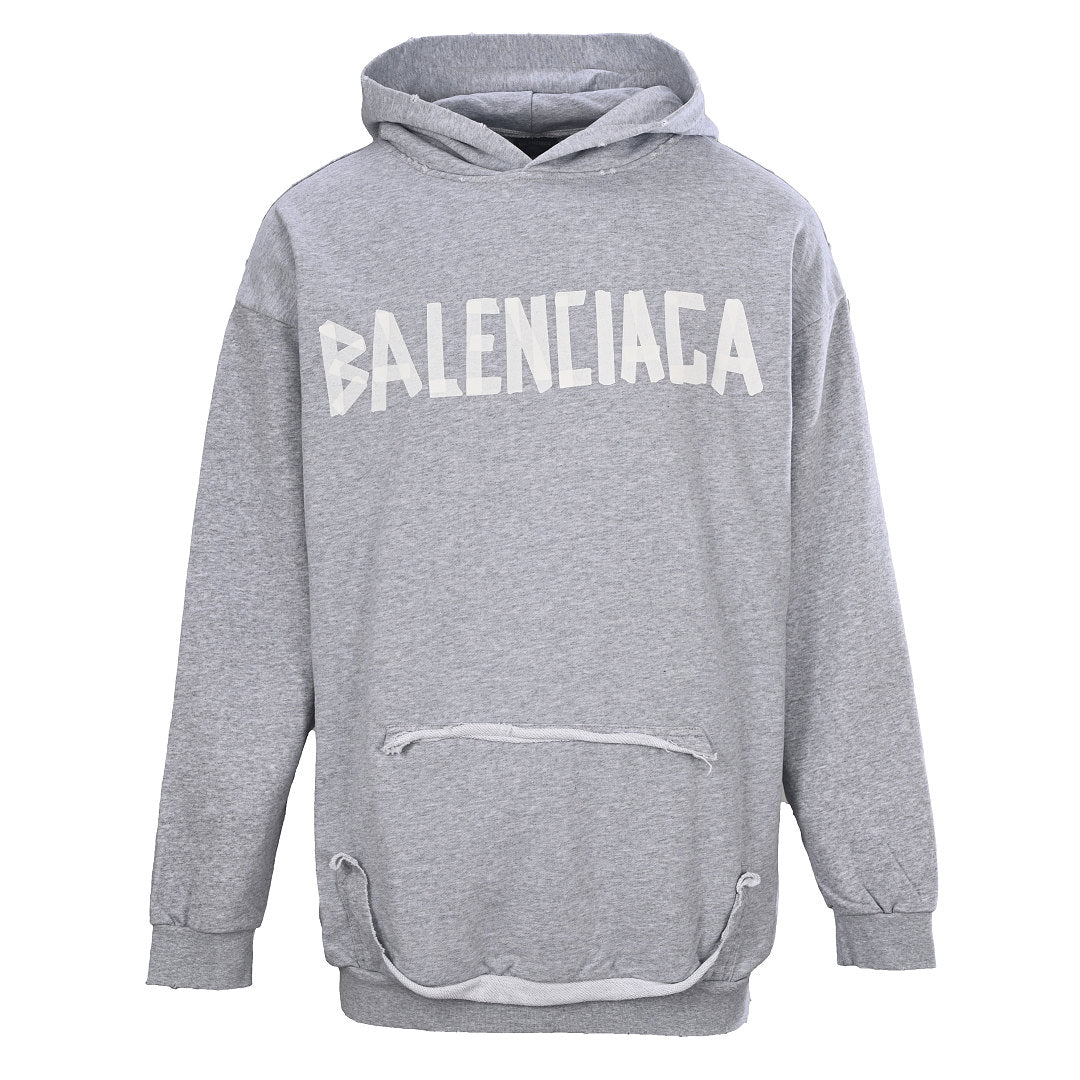 Balenciaga Logo Long-Sleeve Top - Black - front view