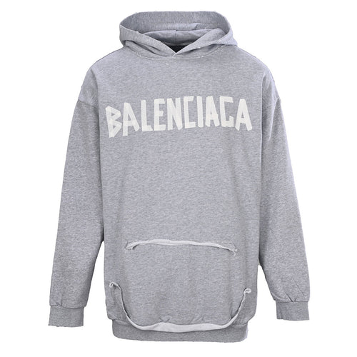 Balenciaga Logo Long-Sleeve Top - Black - front view
