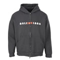Balenciaga Logo Long-Sleeve Top - Black - front view