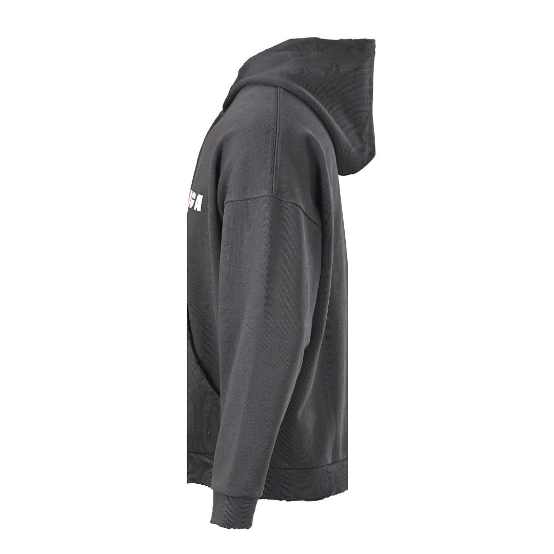 Balenciaga Logo Long-Sleeve Top - Black - back view