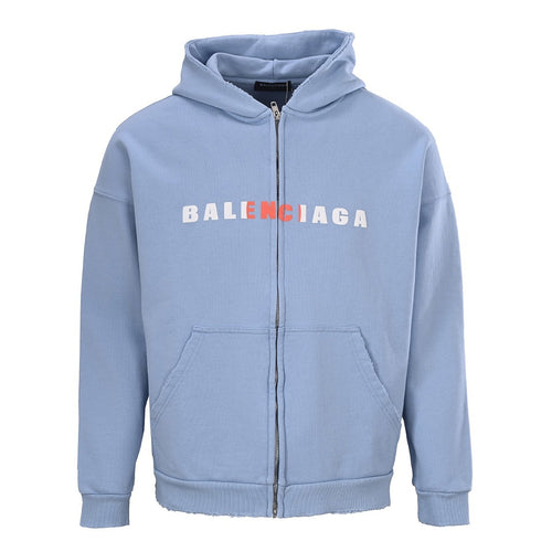 Balenciaga Logo Long-Sleeve Top - Black - front view