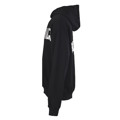 Balenciaga Logo Long-Sleeve Top - Black - back view