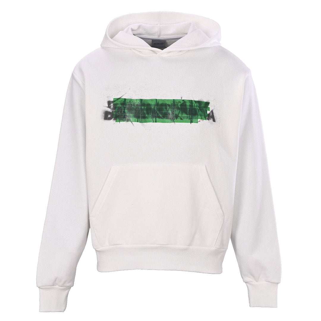 Balenciaga Logo Long-Sleeve Top - Black - front view
