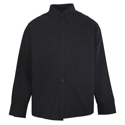 Balenciaga Logo Long-Sleeve Top - Black - front view