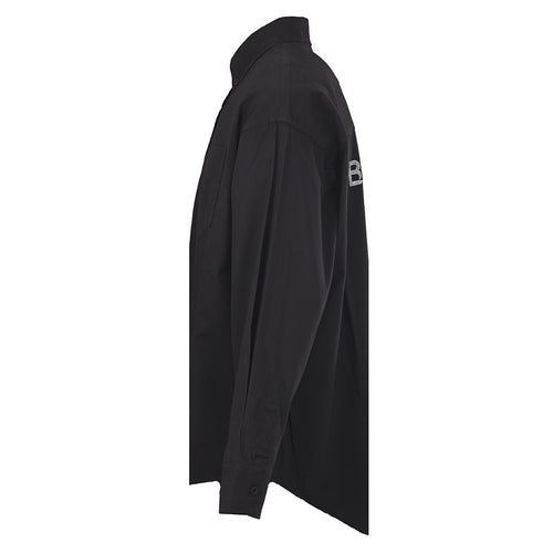 Balenciaga Logo Long-Sleeve Top - Black - back view