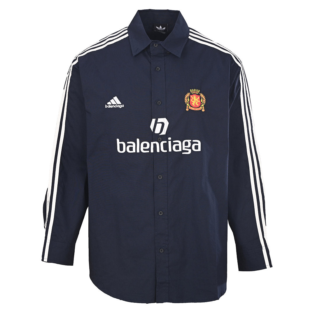 Balenciaga Logo Long-Sleeve Top - Black - front view