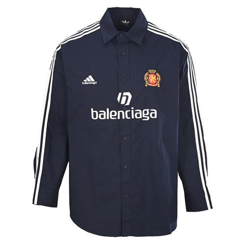Balenciaga Logo Long-Sleeve Top - Black - front view