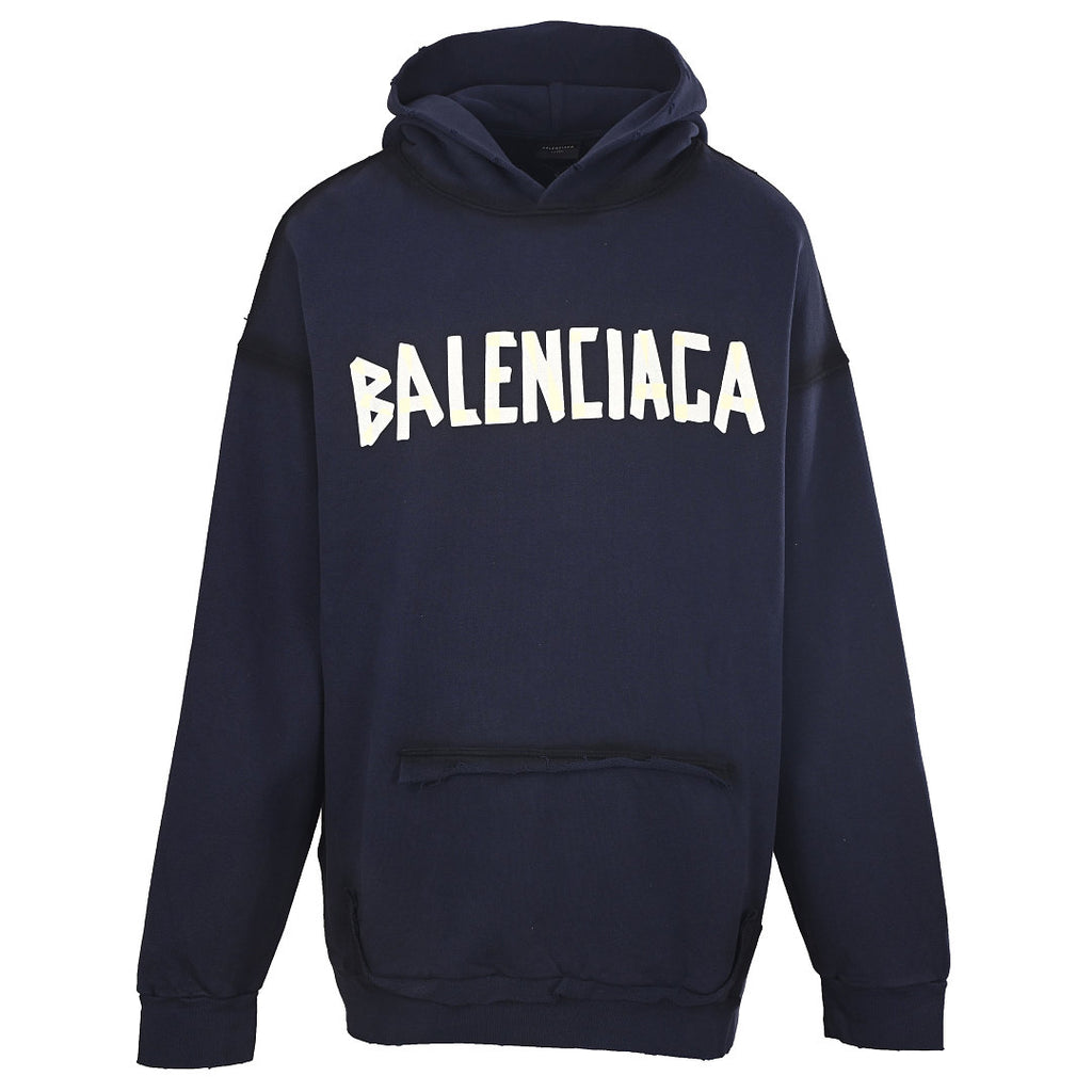 Balenciaga Logo Long-Sleeve Top - Black - front view
