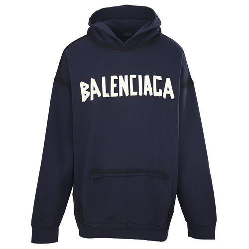 Balenciaga Logo Long-Sleeve Top - Black - front view