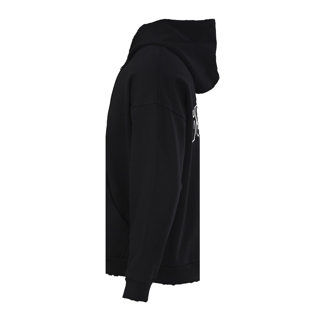 Balenciaga Logo Long-Sleeve Top - Black - back view