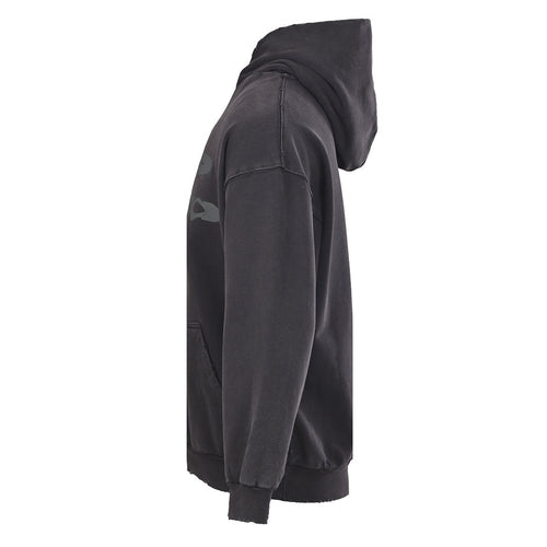 Balenciaga Logo Long-Sleeve Top - Black - back view