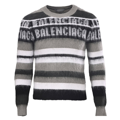 Balenciaga Logo Long-Sleeve Top - Black - back view