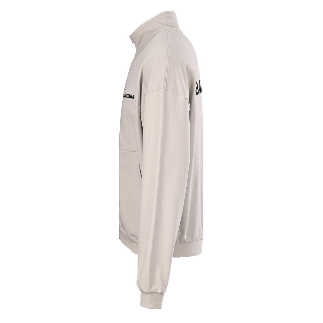 Balenciaga Logo Long-Sleeve Top - Black - back view