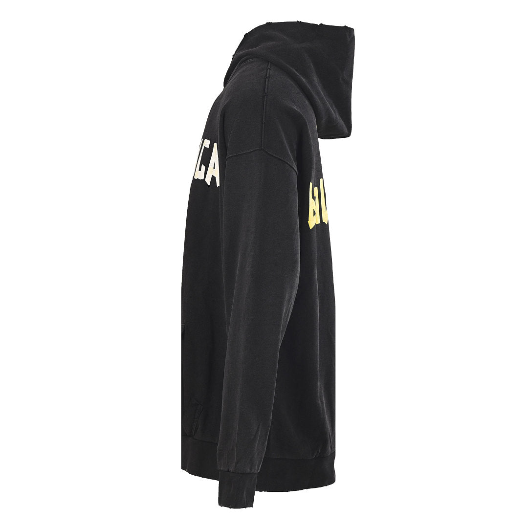 Balenciaga Logo Long-Sleeve Top - Black - back view