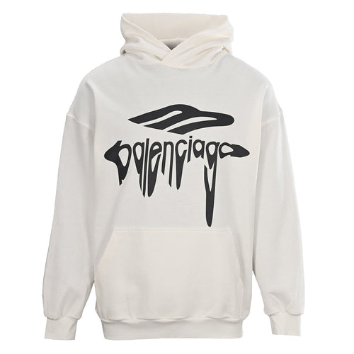 Balenciaga Logo Long-Sleeve Top - Black - front view
