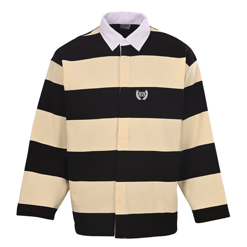 Balenciaga Logo Long-Sleeve Top - Black - front view