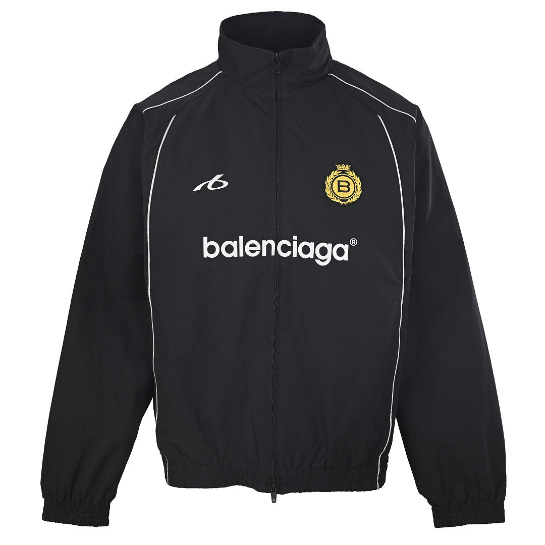 Balenciaga Logo Long-Sleeve Top - Black - front view