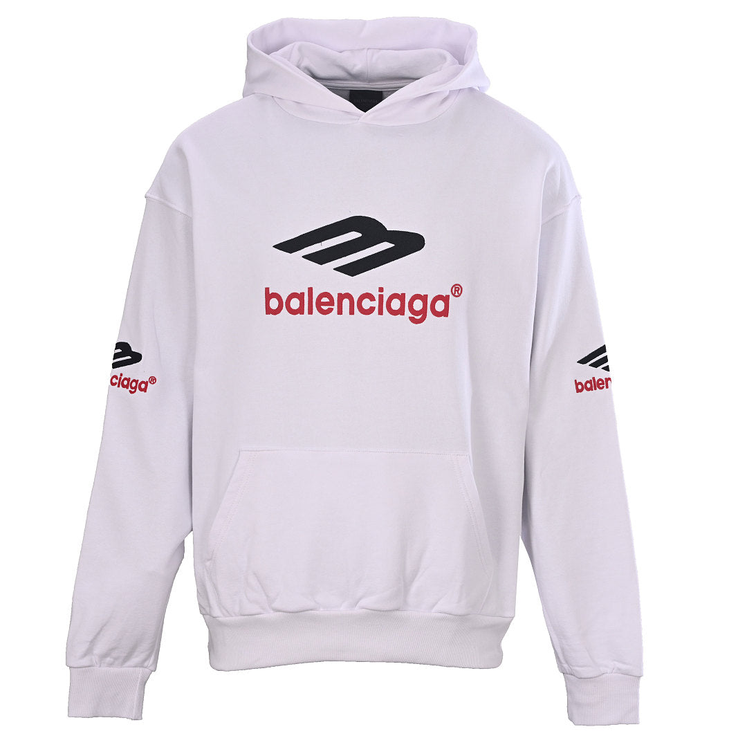 Balenciaga Logo Long-Sleeve Top - Black - front view