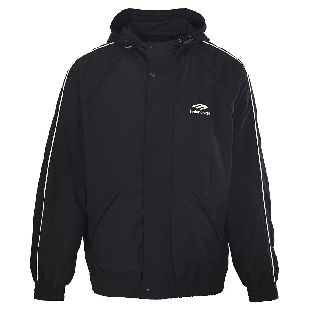 Balenciaga Logo Long-Sleeve Top - Black - front view
