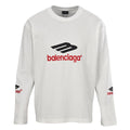 Balenciaga Logo Long-Sleeve Top - Black - front view