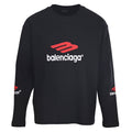 Balenciaga Logo Long-Sleeve Top - Black - front view