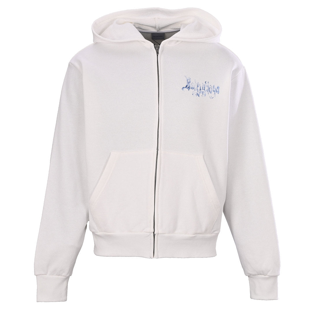Balenciaga Logo Long-Sleeve Top - Black - front view