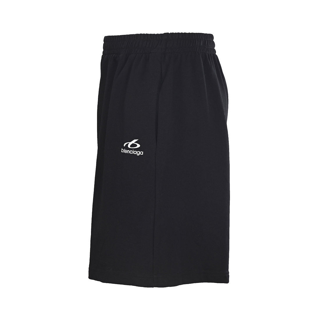 Balenciaga Logo Long-Sleeve Top - Black - back view