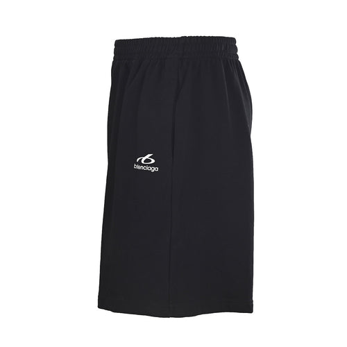 Balenciaga Logo Long-Sleeve Top - Black - back view