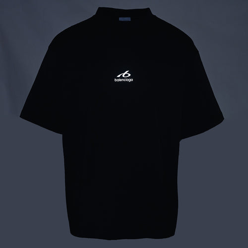Balenciaga Logo Long-Sleeve Top - Black - back view
