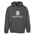 Balenciaga Logo Long-Sleeve Top - Black - front view