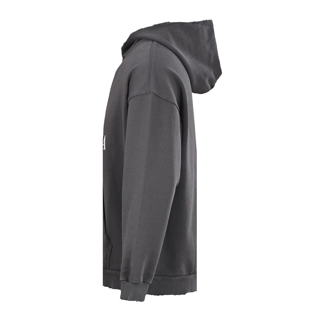Balenciaga Logo Long-Sleeve Top - Black - back view