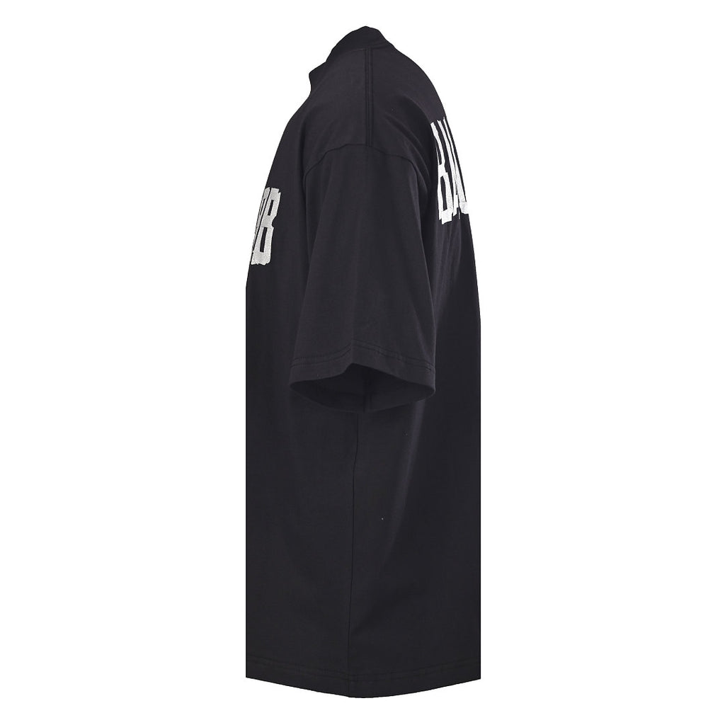 Balenciaga Logo Long-Sleeve Top - Black - back view