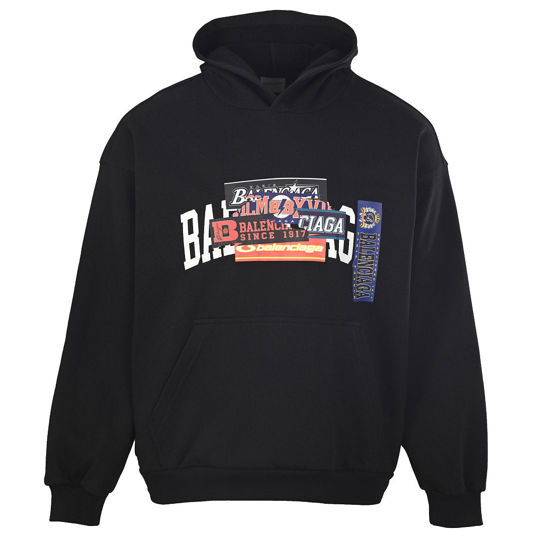 Balenciaga Logo Long-Sleeve Top - Black - back view