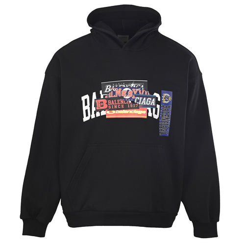 Balenciaga Logo Long-Sleeve Top - Black - back view