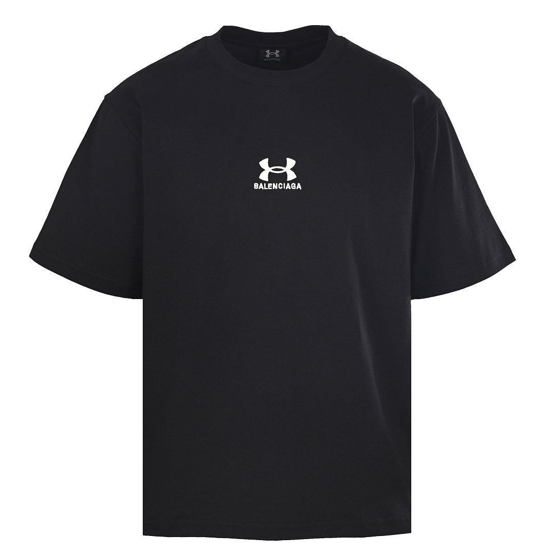Balenciaga Logo Long-Sleeve Top - Black - front view