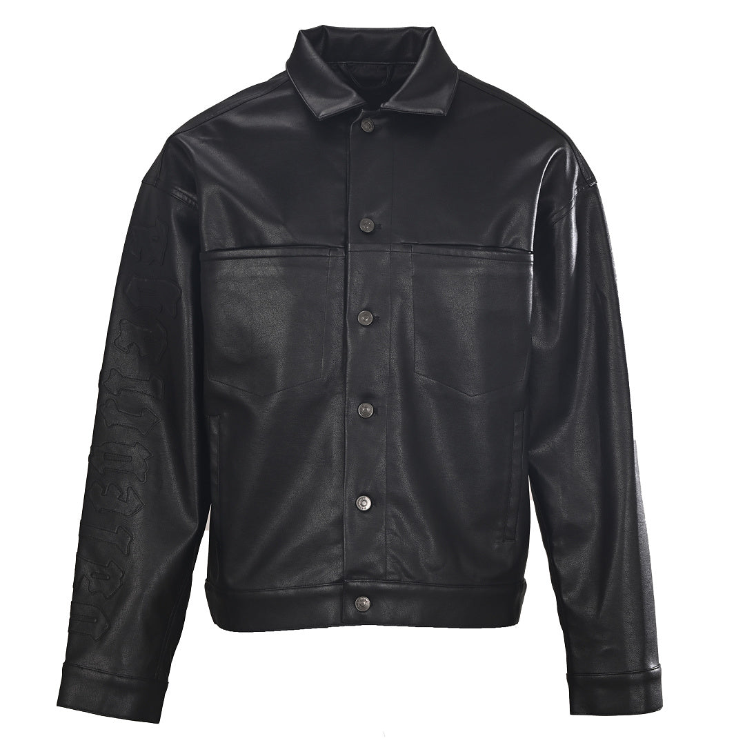 Balenciaga Logo Jacket - Black - front view